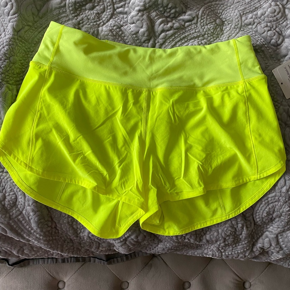 Women's lululemon Neon Yellow Shorts